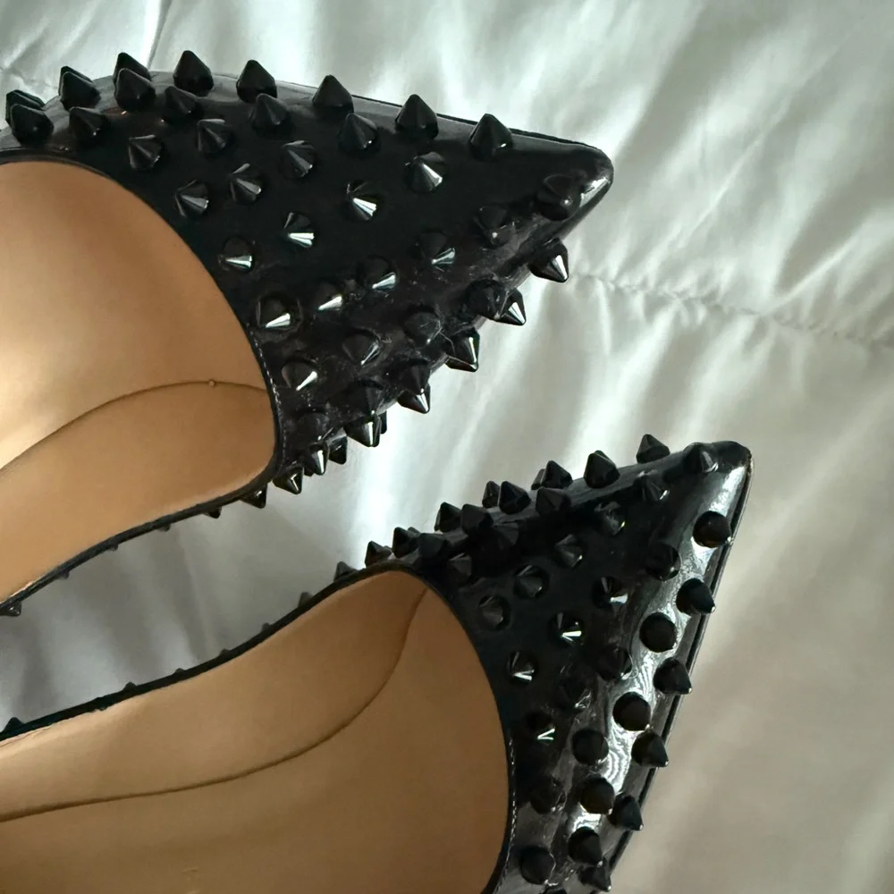 Christian Louboutin Black Studded Heels - Picture 5 of 5